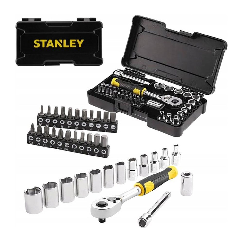Набір головок і біт Stanley STMT82672-0, 1/4″, 37 предметів, фото 1