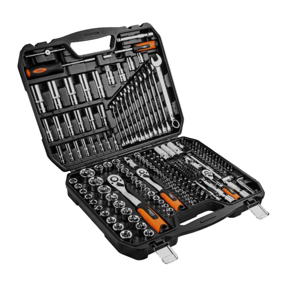 Набір інструментів NEO Tools 1/2", 3/8" і 1/4" 219 предметів (08-671), фото 1