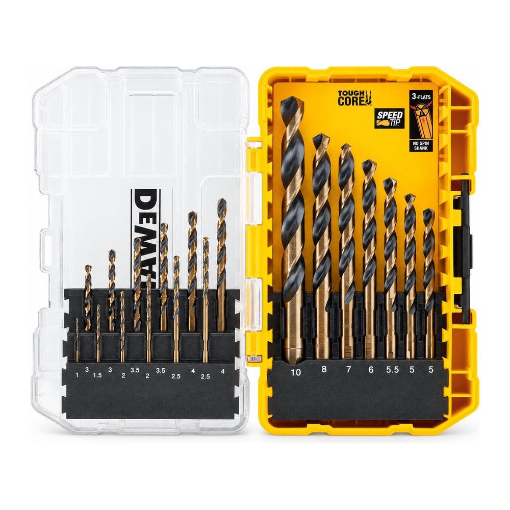 Набір свердел для металу DeWalt Black&Gold HSS-G 19 шт. (DT70728), фото 1