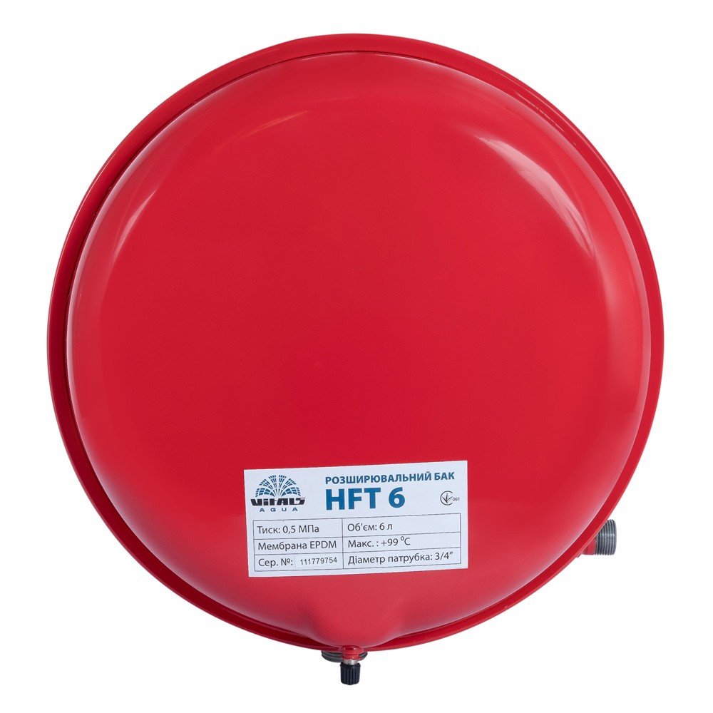 Розширювальний бак Vitals aqua HFT 6, 6 л, мембранний, фото 1