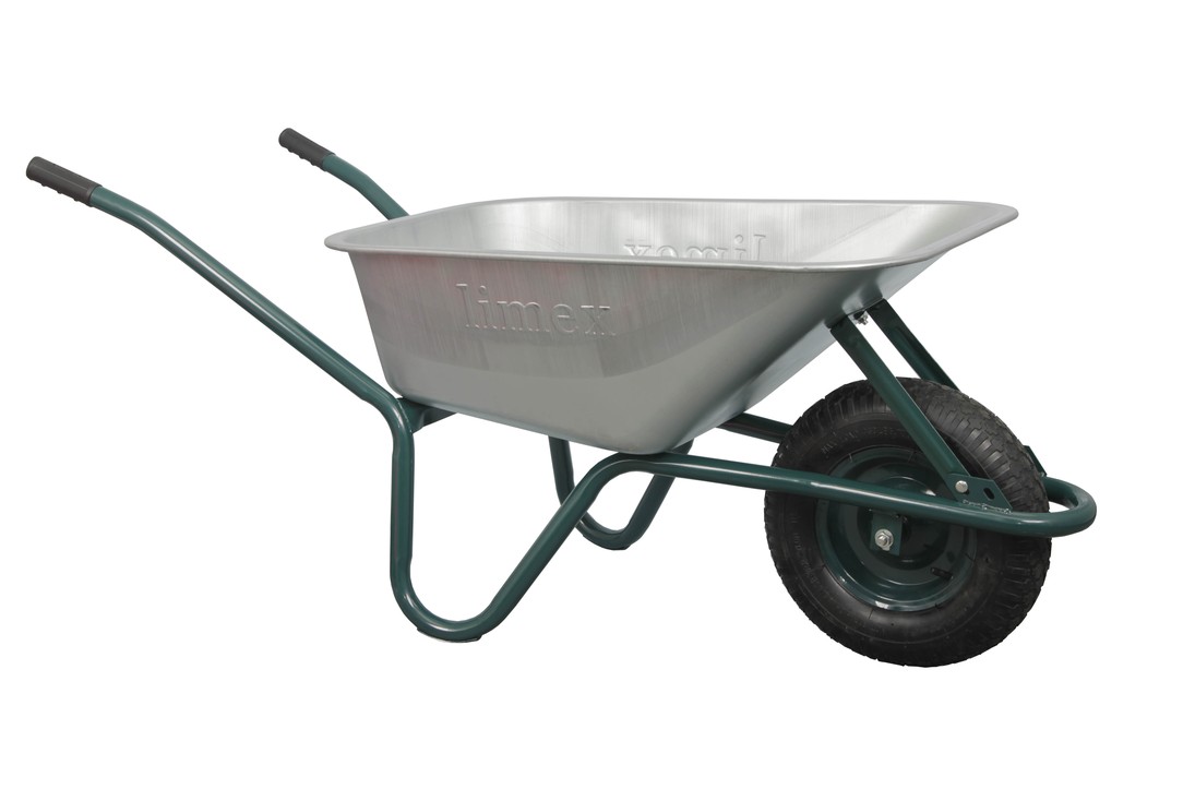 Одноколісна тачка Limex 90/160, 90 л, зелена, фото 1