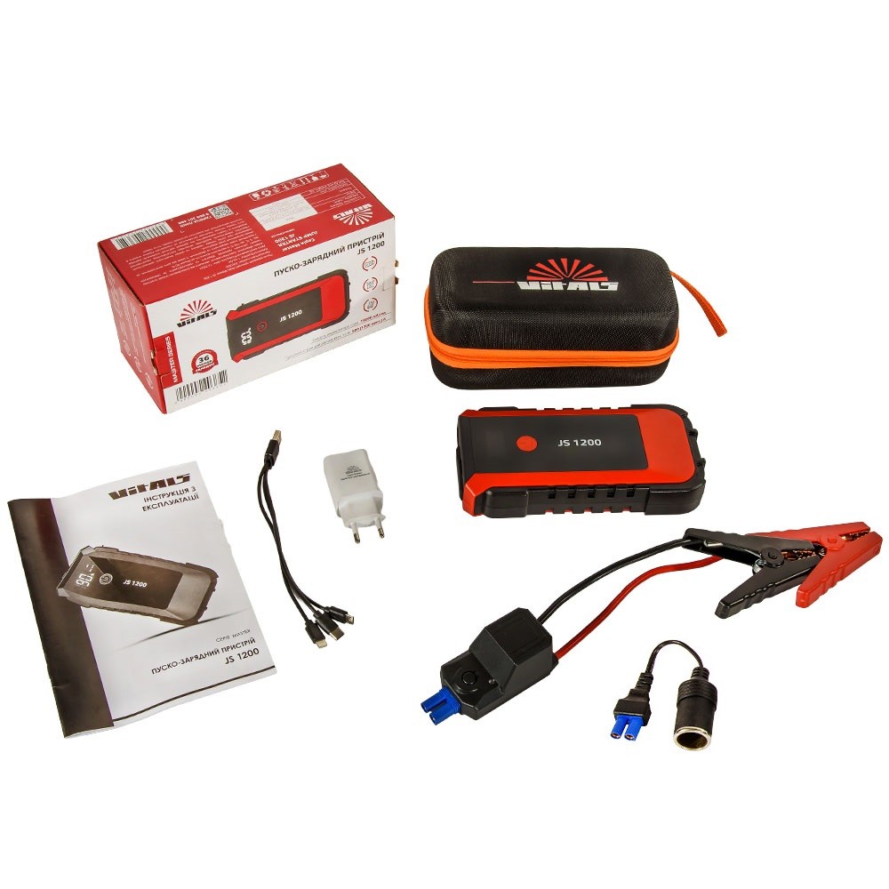 Портативний пусковий пристрій Vitals Master JS 1200, 12 В, пік 1200 А, фото 1