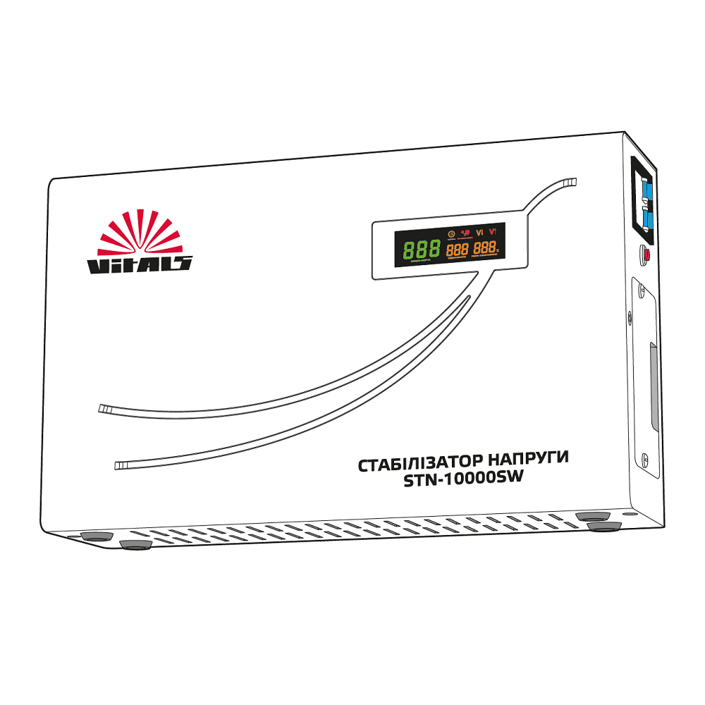 Тиристорний стабілізатор Vitals Master STN-10000sw, 6000 Вт / 10000 ВА, фото 1