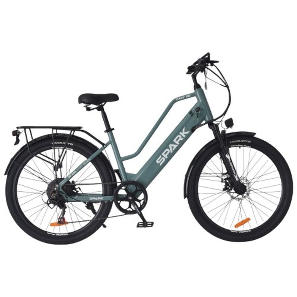 Электровелосипед SPARK E-CITY EASY GO, рама 17″, серо-оливковый, фото 1