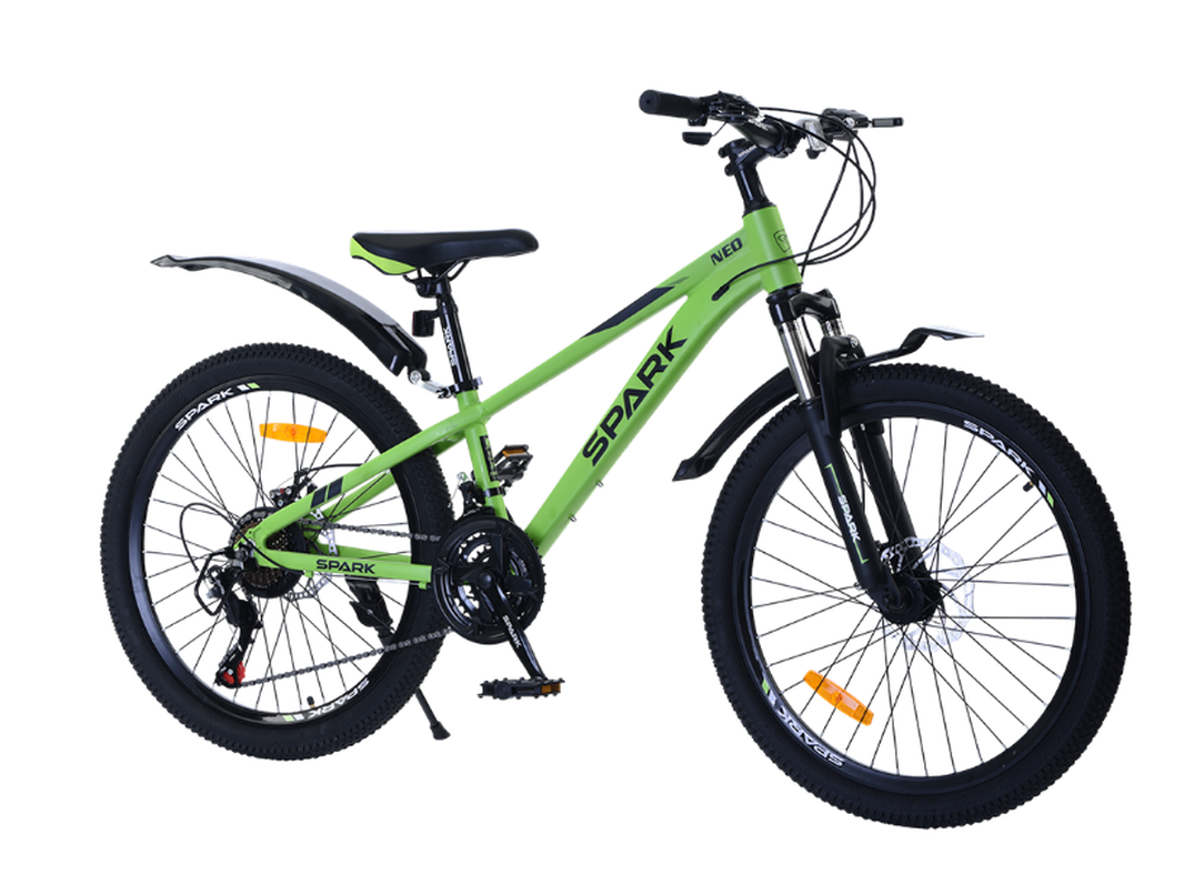 Велосипед SPARK NEO 24″, алюминиевая рама 11″, зеленый матовый, фото 1