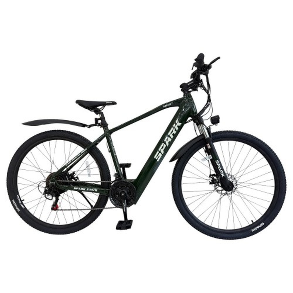 Электровелосипед SPARK E-MTB GHOST, рама 17″, темно-зеленый, фото 1