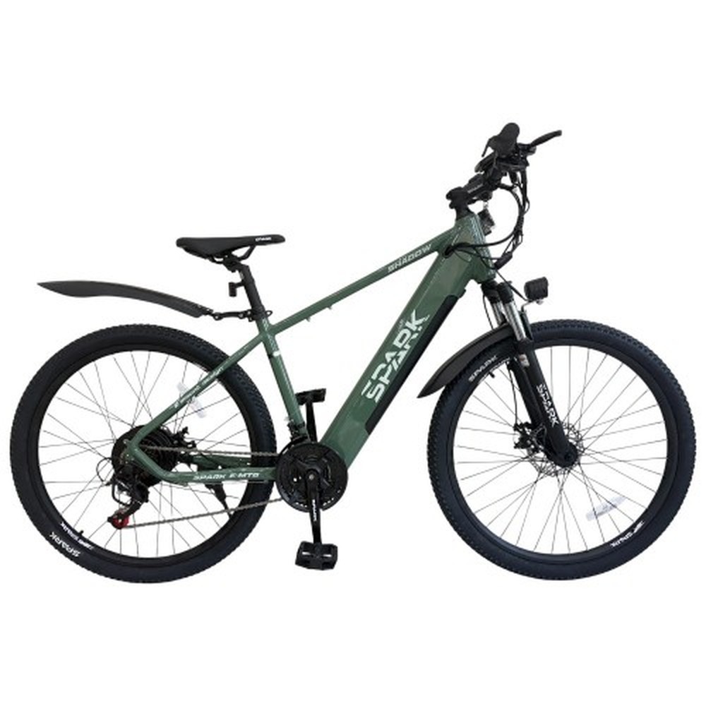 Электровелосипед SPARK E-MTB SHADOW, рама 15″, темно-зеленый, фото 1