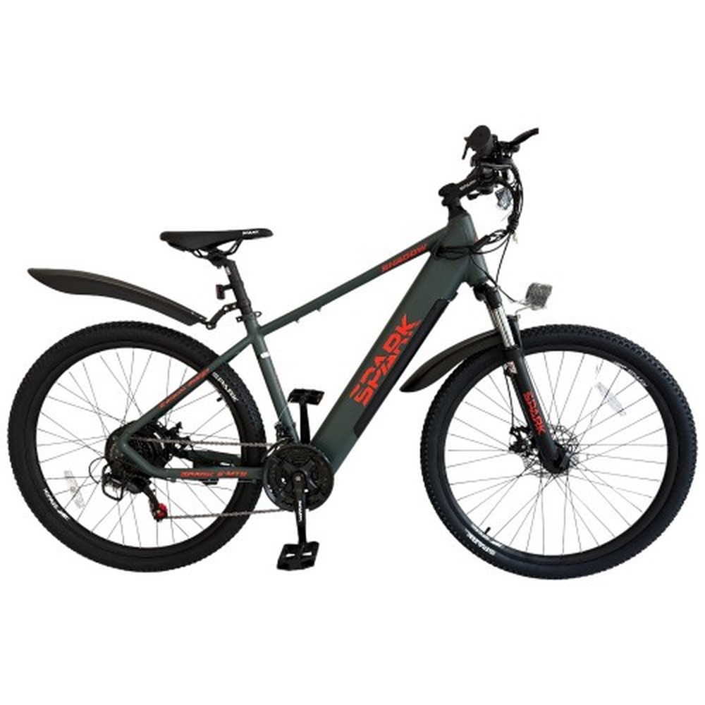 Електровелосипед SPARK E-MTB SHADOW, рама 15″, хакі матовий, фото 1
