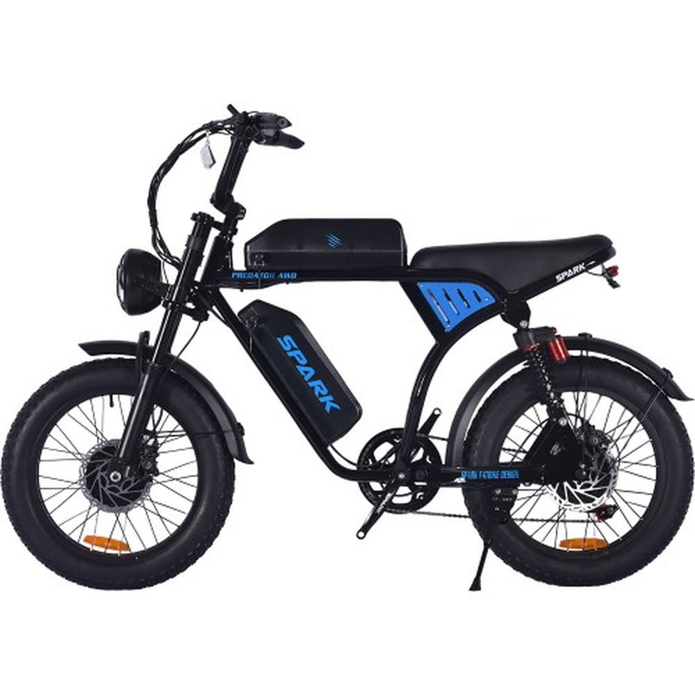 Електровелосипед SPARK PREDATOR AWD 20″, два двигуни 750 Вт, чорний, фото 1